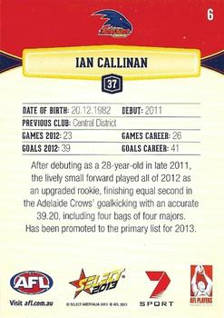 2013 Select AFL Champions #6 Ian Callinan Back